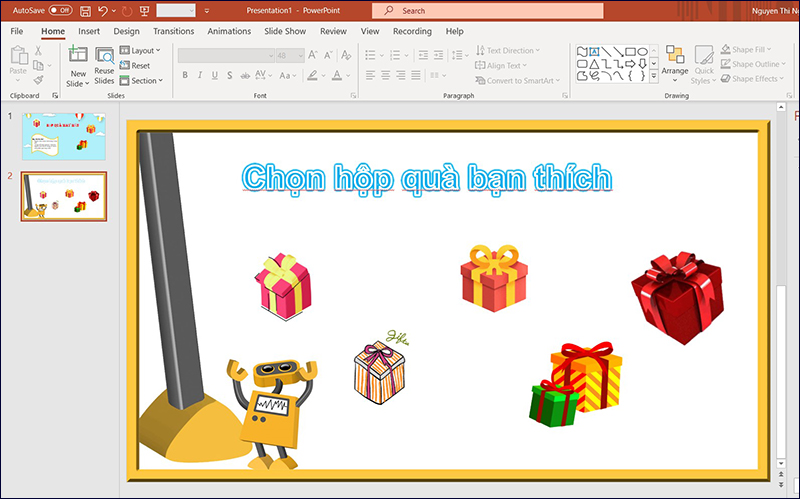 Giao diện của Slide 2